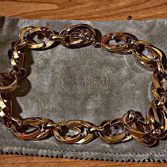 Authentic Gucci Tom Ford Gold Plated Rare GG Chunky Link Choker - Picture 9 of 9